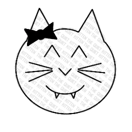 Cat with Hair Bow Sticker