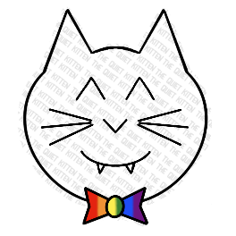 Cat with Pride Hair Bow or Bow Tie Stickers