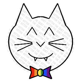 Cat with Pride Bow Tie Sticker
